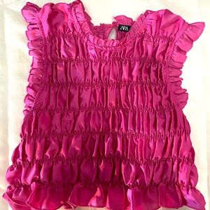 Pink Zara cinched tank top